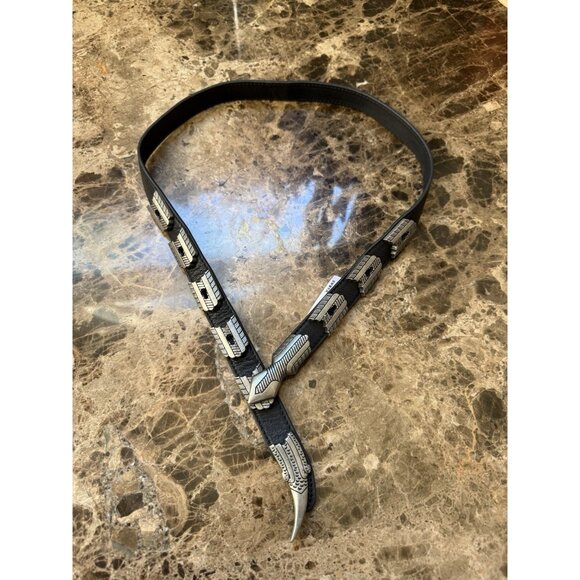 Free People Welcome To The Jungle Black Belt 100% Leather MSRP $98 Size Xs/S - Picture 4 of 9